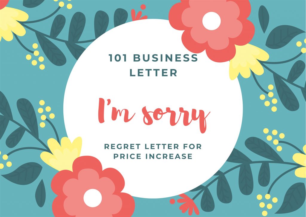 regret letter for price increase