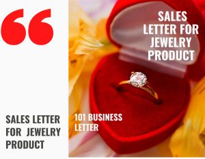 sales letter for jewelry product