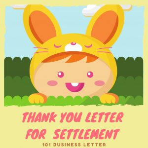 thank you letter for settlement