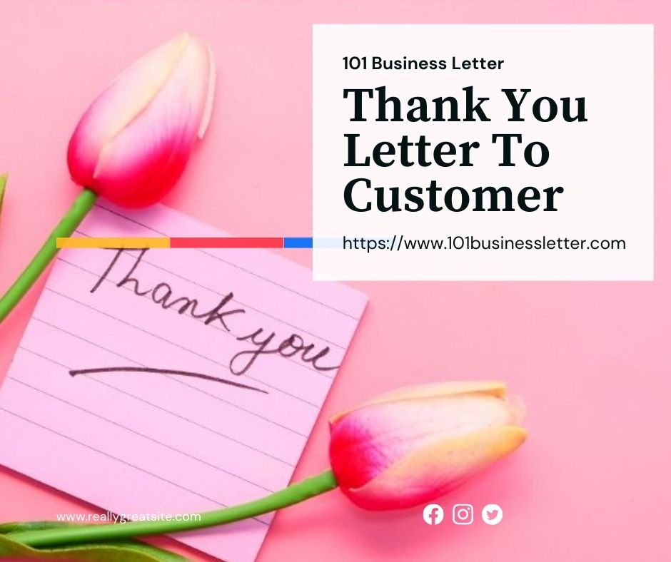 thank you letter to customer