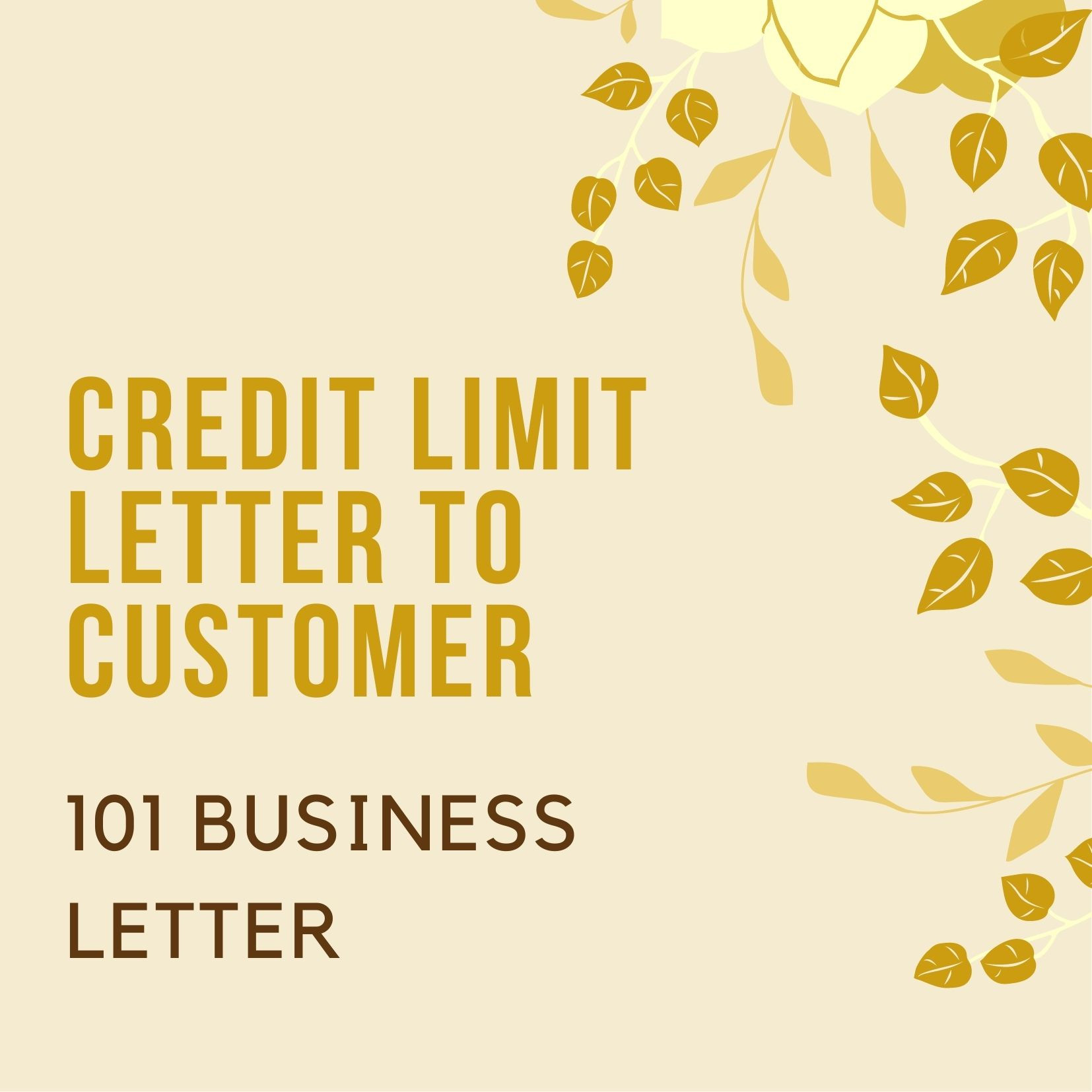 credit limit letter to customer