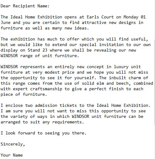 sales letter invitation to a demonstration