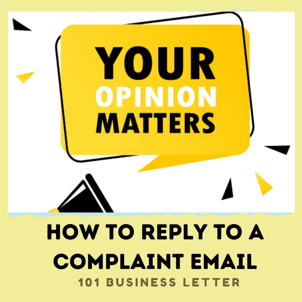 how to reply to a complaint email