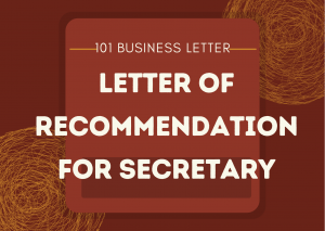 letter of recommendation for secretary