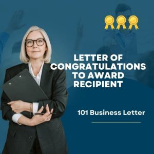 letter of congratulations to award recipient