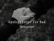 apology letter for bad behavior