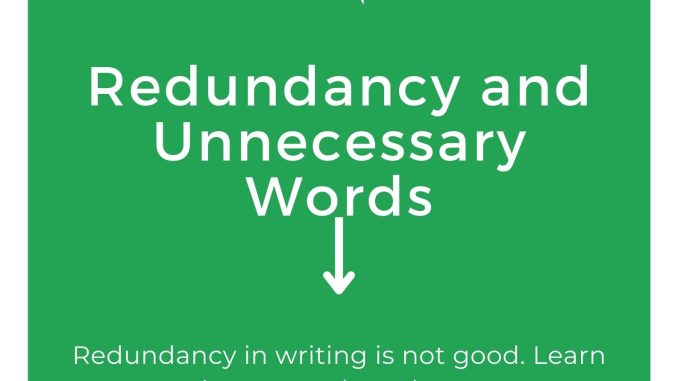 redundancy in writing examples