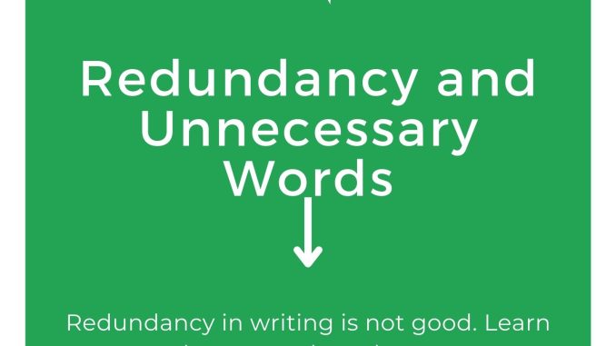 redundancy in writing examples redundancy in writing examples