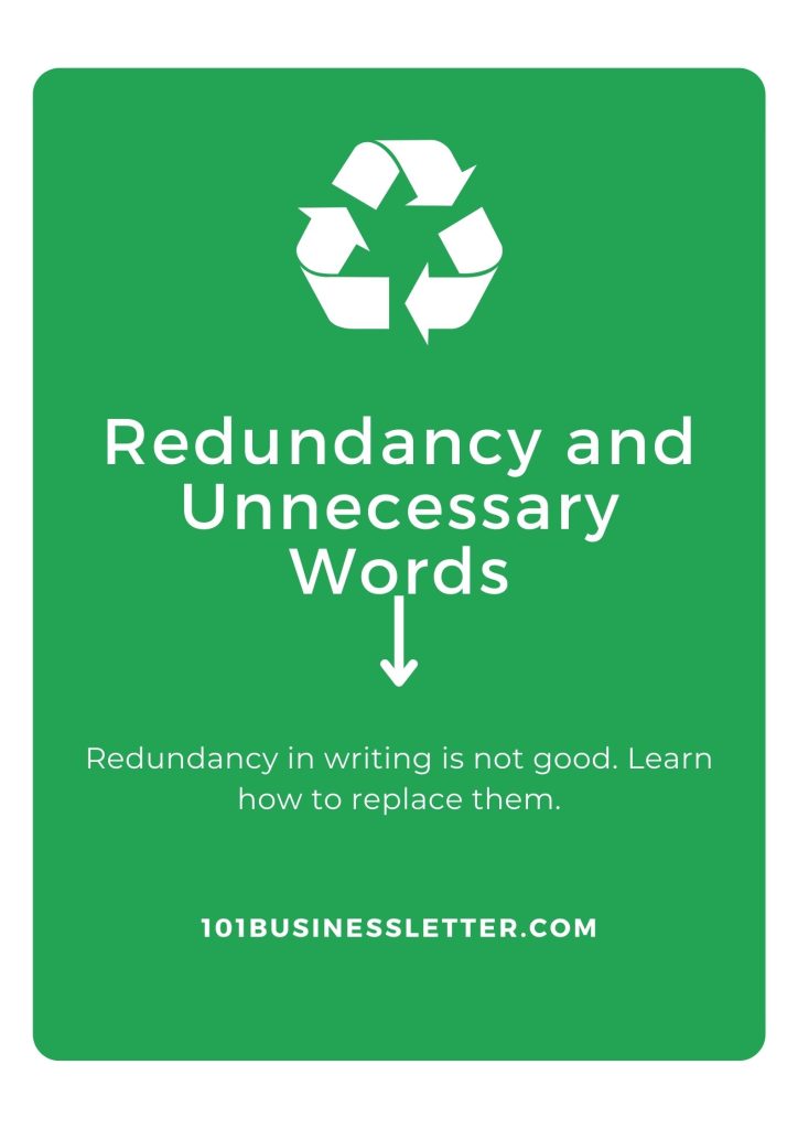 redundancy in writing examples