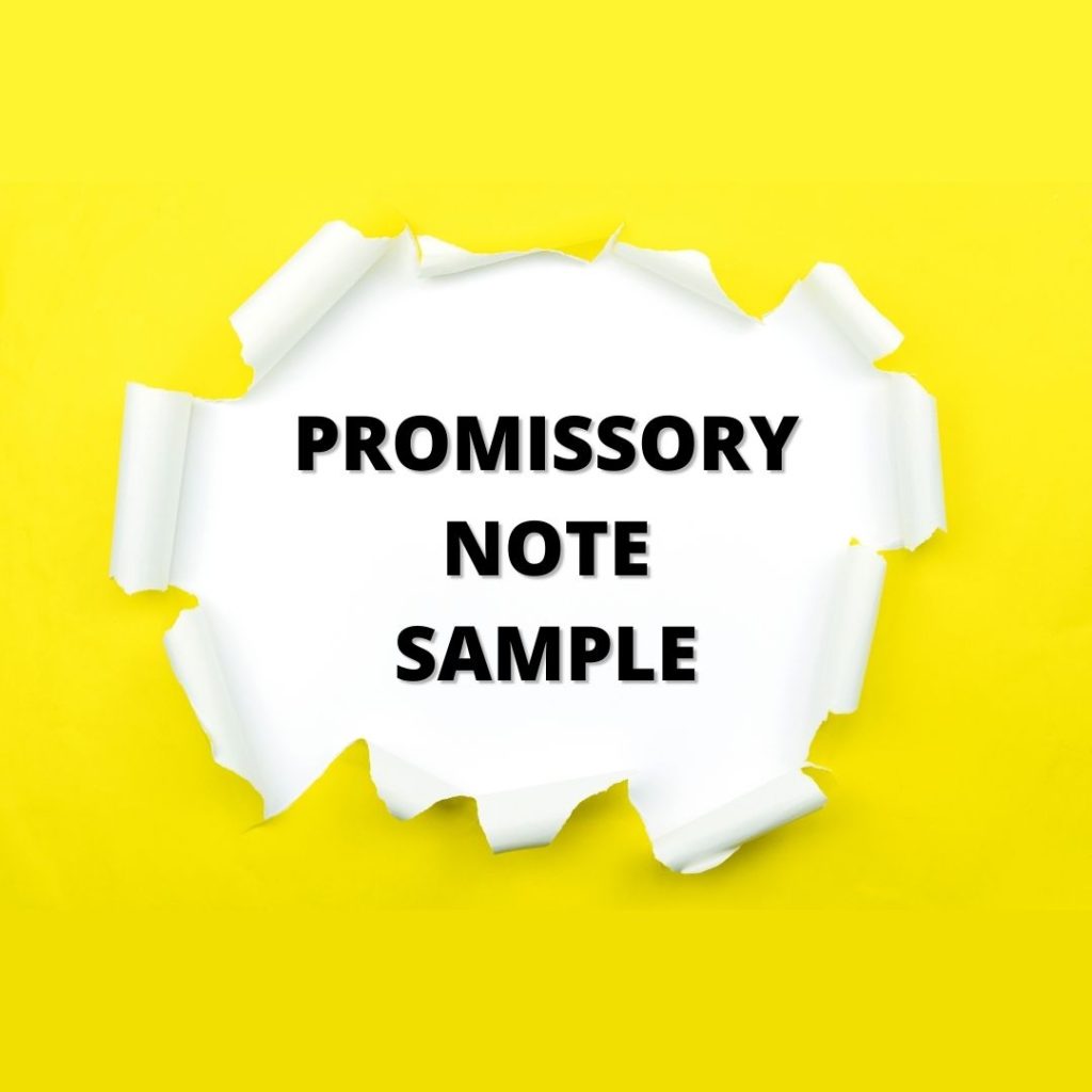 promissory note sample