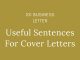 useful sentences for cover letters