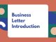 business letter introduction