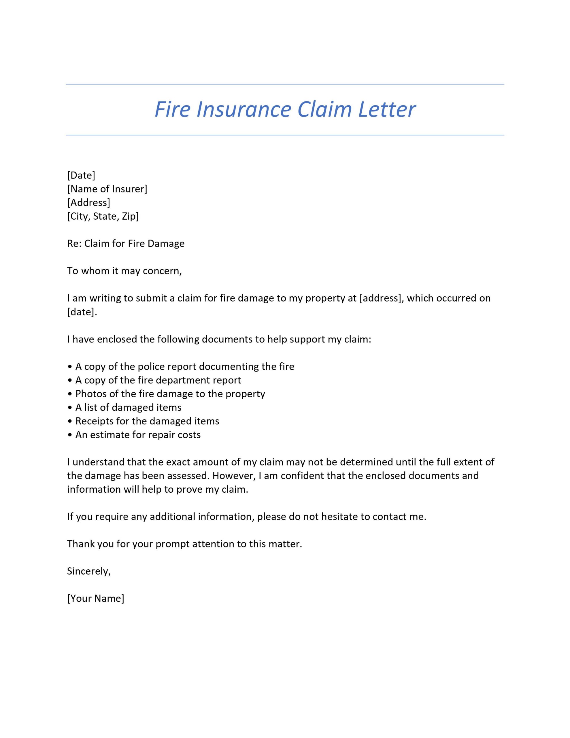 Health Insurance Claim Letter Download In Word Google 60 OFF