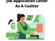 job application letter as a cashier at zara