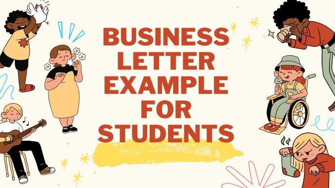 business letter example for students