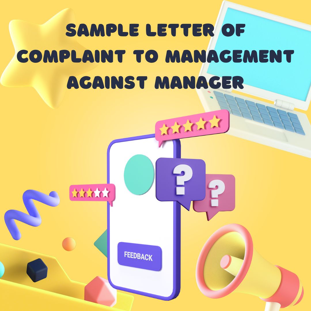 sample letter of complaint to management against manager