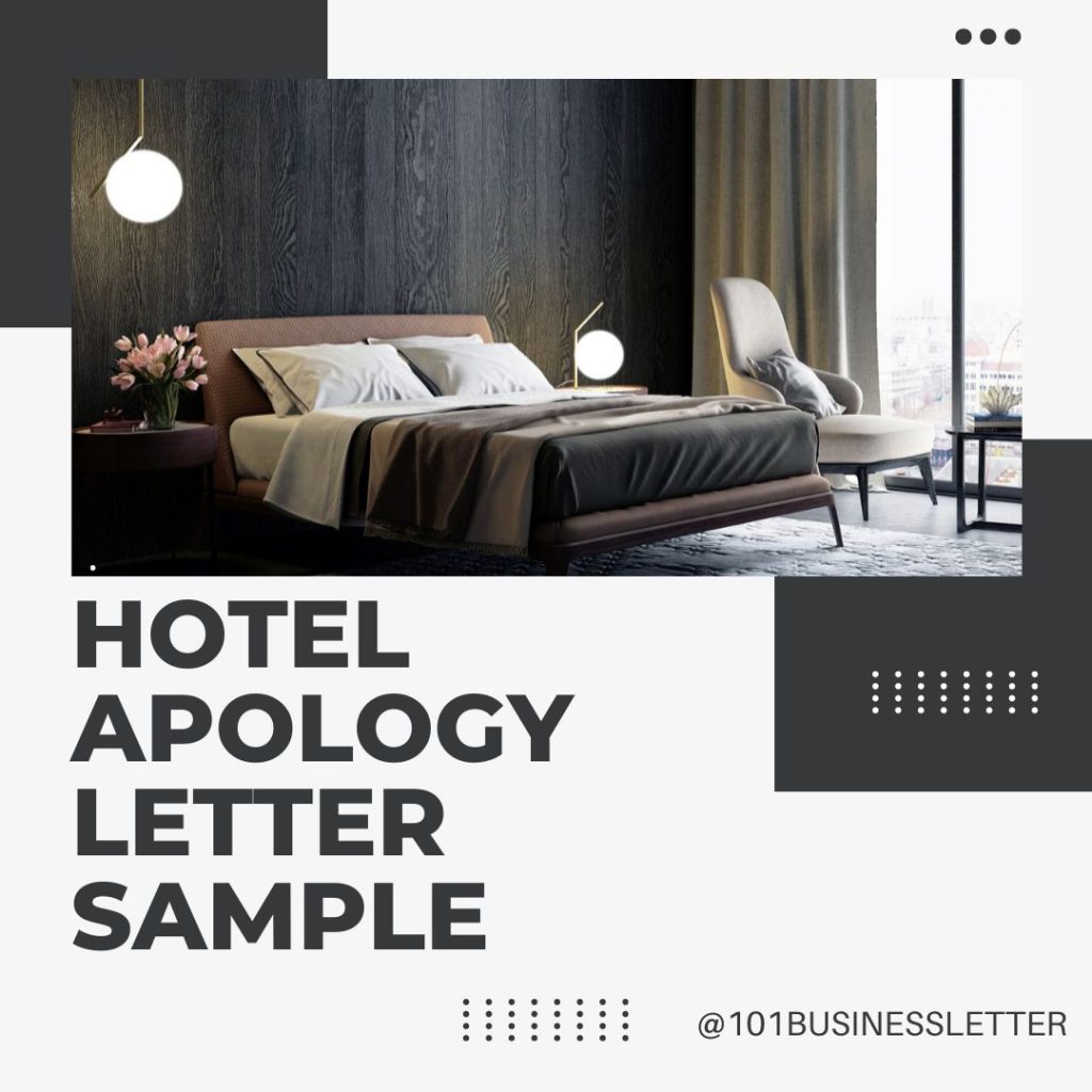 hotel apology letter sample